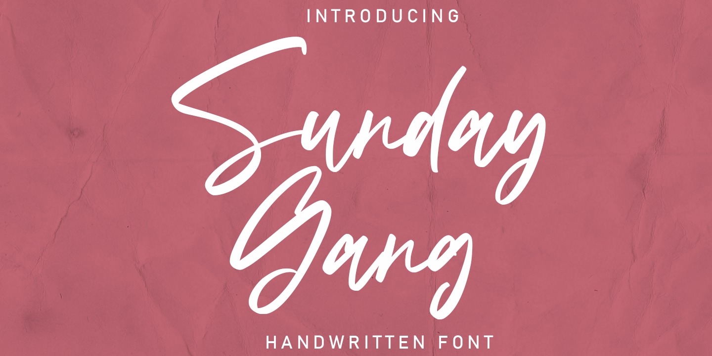 Font Sunday Gang